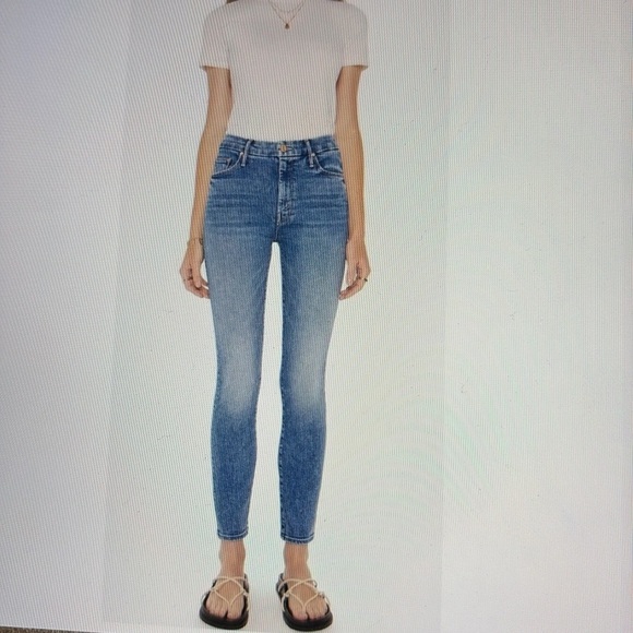 Mother The High Waisted Looker Crop Jeans 27 - Picture 1 of 13